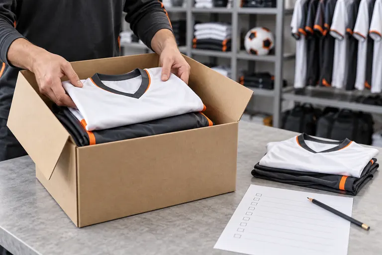 Packing a coordinated teamwear order
